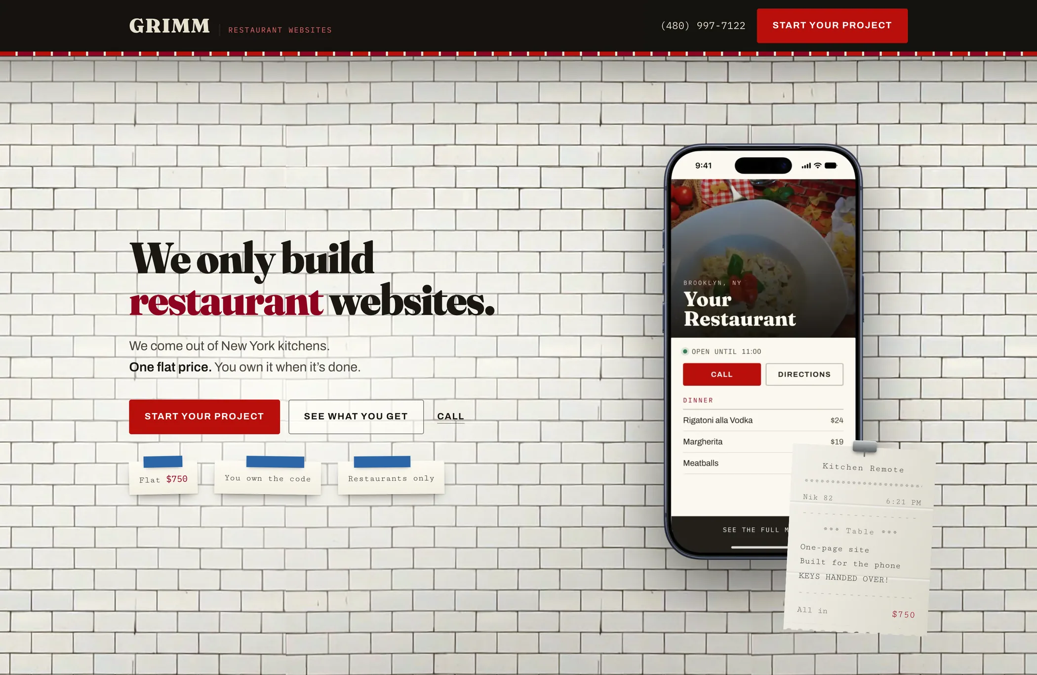 Startseite von Grimm Webdesign