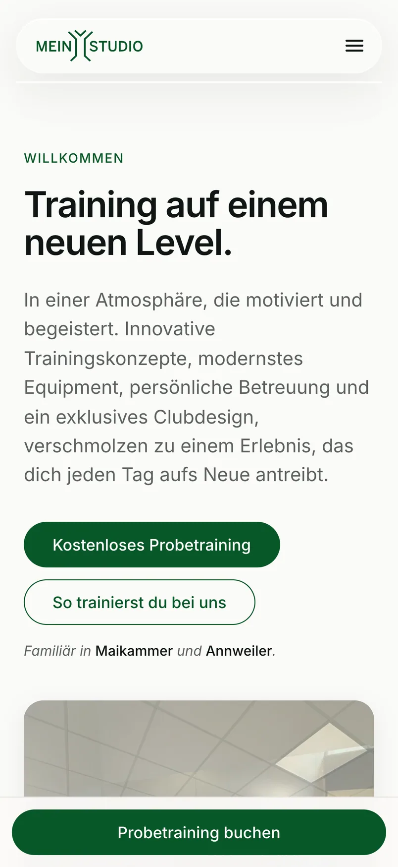 Entwurf für Mein-Studio Pfalz auf dem Handy