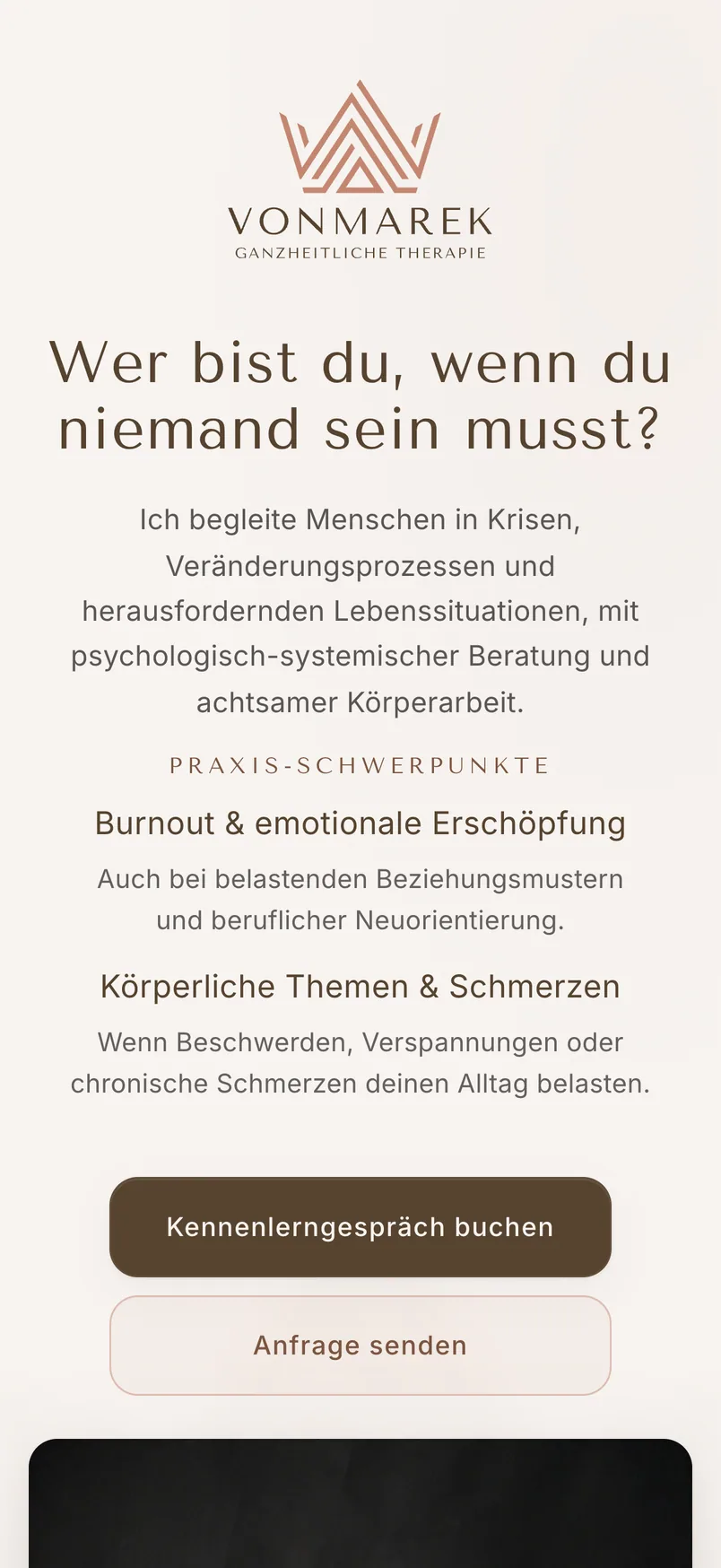 Website von VonMarek auf dem Handy